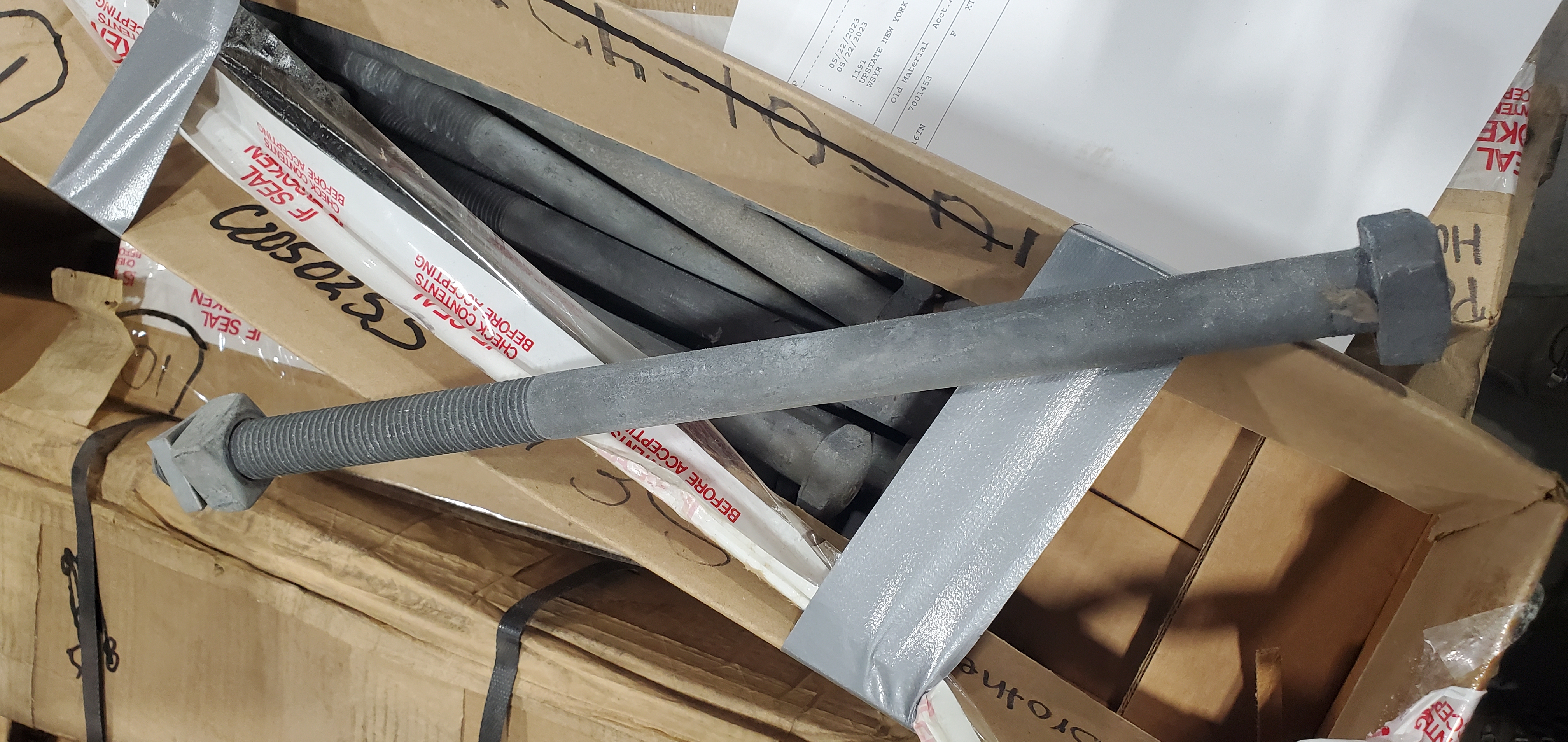 BOLT, MACH 7/8IN DIAx16IN L GALVS